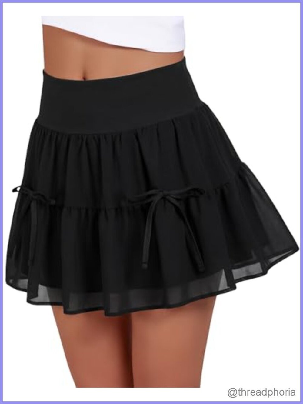 Flowy Layered A-Line Skort with Built-in Liner and Pockets